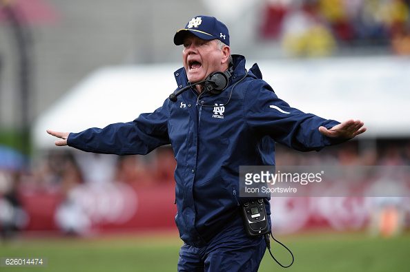 notre dame head coach brian kelly
