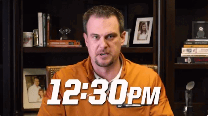 Tom Herman Texas Student Appreciation Practice