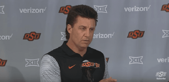 Oklahoma State head coach Mike Gundy