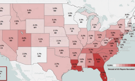 ncaa study recruiting map