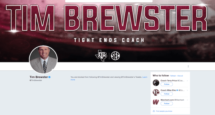Tim Brewster Twitter