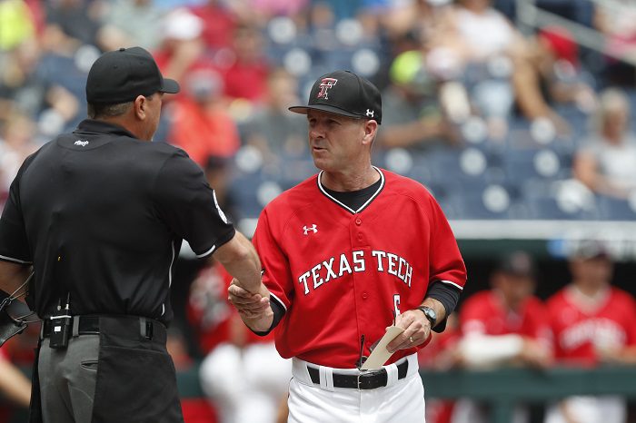 NCAA Baseball: College World Series-Arkansas vs Texas Tech