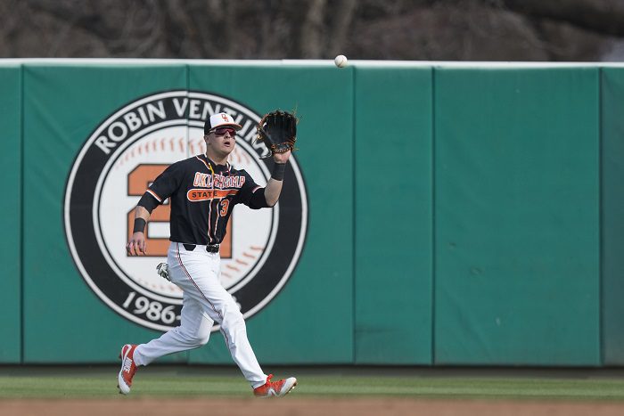 Oklahoma State Cowboys vs Eastern Michigan Eagles Baseball Game, Saturday, March 10, 2018, Allie P. Reynolds Stadium Stadium, Stillwater, OK. Bruce Waterfield/OSU Athletics