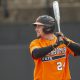 Oklahoma State Cowboys vs Kansas Jayhawks Baseball Game, Sunday, April 22, 2018, Allie P. Reynolds Stadium Stadium, Stillwater, OK. Bruce Waterfield/OSU Athletics