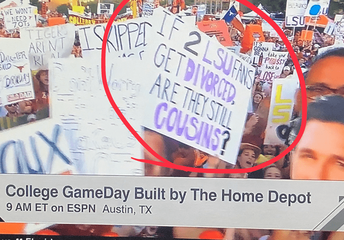 college gameday photo from texas