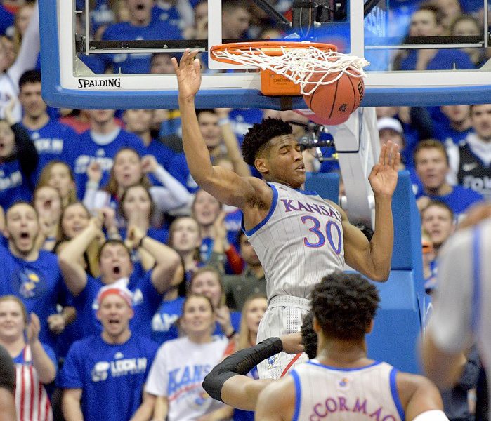 NCAA Basketball: Oklahoma State at Kansas
