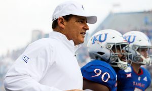 NCAA Football: West Virginia at Kansas