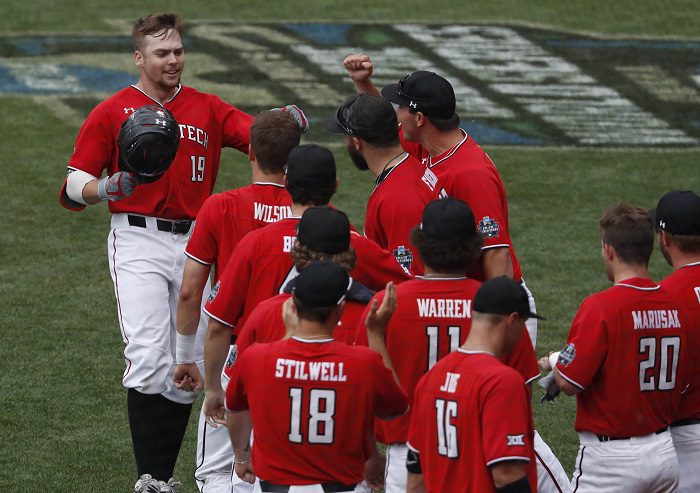 NCAA Baseball: College World Series-Arkansas vs Texas Tech