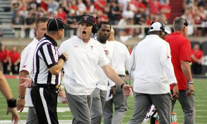 Texas Tech head coach Matt Wells. (College Football America Photo By Matthew Postins)