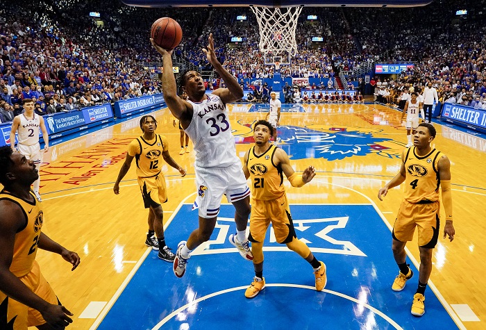 NCAA Basketball: Missouri at Kansas