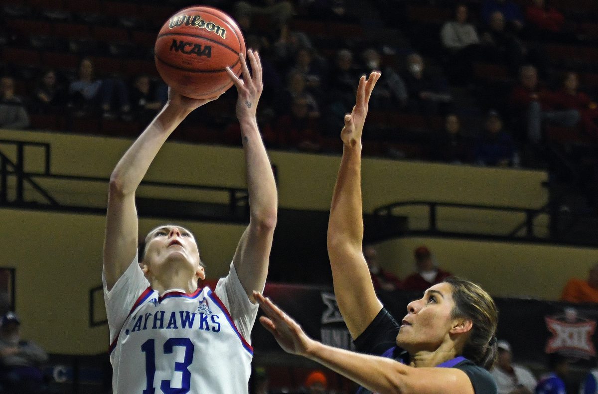 Kansas guard Holly Kersgieter.