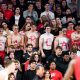 The Cincinnati Bearcats students cheer on the team in the first half of a men’s college basketball game between the Illinois-Chicago Flames and the Cincinnati Bearcats, Monday, Nov. 6, 2023, at Fifth Third Arena in Cincinnati.