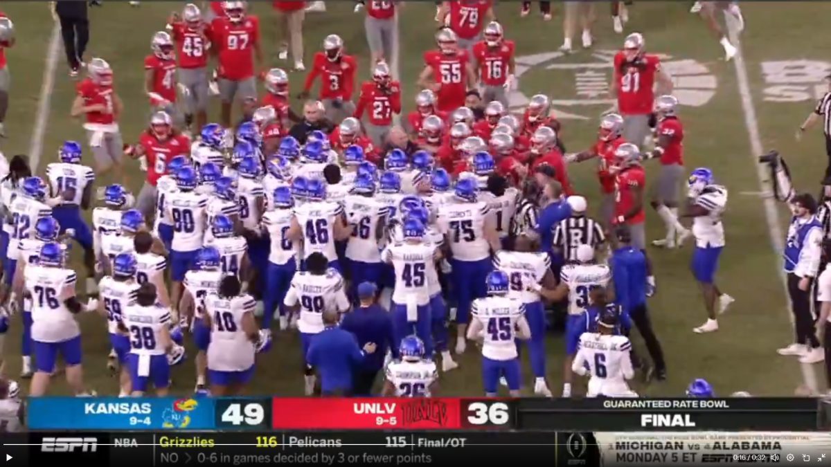 Kansas and UNLV players scuffle after Guaranteed Rate Bowl