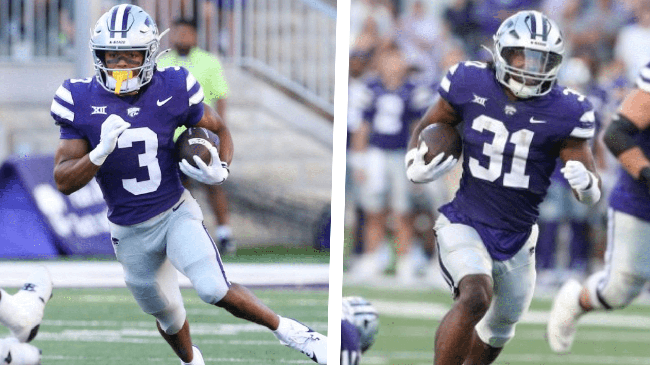 K-State RB duo DJ Giddens and Dylan Edwards.