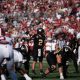 Vanderbilt Commodores quarterback Diego Pavia (2) calls out his cadence against the Alabama Crimson Tide during their game at Vanderbilt Stadium in Nashville, Tenn., Saturday, Oct. 5, 2024.