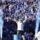 Oct 12, 2024; Provo, Utah, USA; The Brigham Young Cougars mascot Cosmo performs before the start of the fourth quarter against the Arizona Wildcats at LaVell Edwards Stadium. Mandatory Credit: Rob Gray-Imagn Images