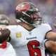 Nov 24, 2024; East Rutherford, New Jersey, USA; Tampa Bay Buccaneers quarterback Baker Mayfield (6) throws a pass during the second half against the New York Giants at MetLife Stadium. Mandatory Credit: Vincent Carchietta-Imagn Images