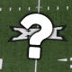 Big 12 football logo behind elevated question mark.