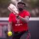 Texas Tech's NiJaree Canady pitches against Odessa College during a fall softball exhibition Sunday, October 20, 2024, at Rocky Johnson Field.