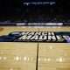 Mar 17, 2025; Dayton, OH, USA; General view of the “March Madness” logo during the First Four Practice at UD Arena. Mandatory Credit: Rick Osentoski-Imagn Images