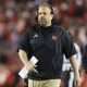 Nov 18, 2023; Madison, Wisconsin, USA; Nebraska Cornhuskers head coach Matt Rhule walks the sidelines during the fourth quarter against the Wisconsin Badgers at Camp Randall Stadium. Mandatory Credit: Jeff Hanisch-USA TODAY Sports