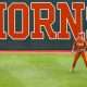 Texas Longhorns outfielder Ashton Maloney (7) watches the batter during the NCAA D1 Softball Tournament Regional against UCF at Red and Charline McCombs Field on Sunday, May 18, 2025 in Austin, Texas.