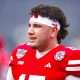 Dec 28, 2024; Bronx, NY, USA; Nebraska Cornhuskers quarterback Dylan Raiola (15) looks on before the game against the Boston College Eagles at Yankee Stadium. Mandatory Credit: Vincent Carchietta-Imagn Images