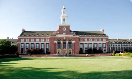 OSU Edmon Low Library on the Oklahoma State University campus in Stillwater.