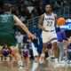 Nov 3, 2025; Lawrence, Kansas, USA; Kansas Jayhawks guard Darryn Peterson (22) dribbles the ball during the second half against the Green Bay Phoenix at Allen Fieldhouse. Mandatory Credit: Jay Biggerstaff-Imagn Images