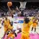 Dec 7, 2025; Kansas City, Missouri, USA; Kansas Jayhawks guard Darryn Peterson (22) shoots during the first half against the Missouri Tigers at T-Mobile Center. Mandatory Credit: Jay Biggerstaff-Imagn Images