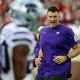 Sep 24, 2022; Norman, Oklahoma, USA; Kansas State Wildcats defensive coordinator Joe Klanderman before the game against the Oklahoma Sooners at Gaylord Family-Oklahoma Memorial Stadium. Mandatory Credit: Kevin Jairaj-USA TODAY Sports