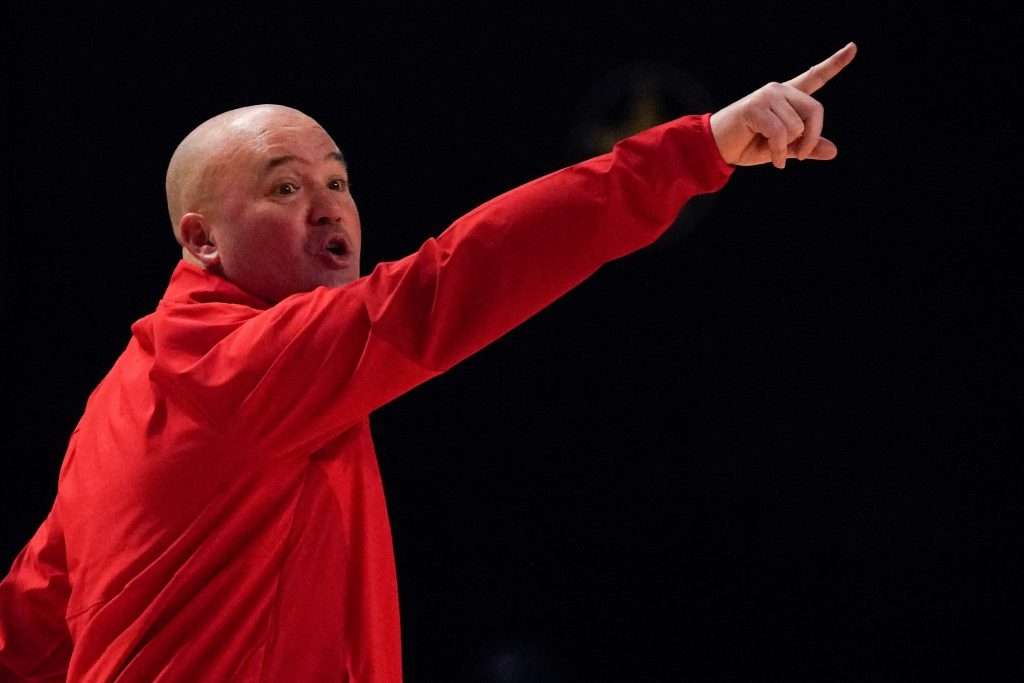Belmont head coach Casey Alexander yells at his players during the second half of a first round NIT basketball game against Vanderbilt at Memorial Gymnasium Tuesday, March 15, 2022 in Nashville, Tenn. Nas Vandy Belmont Nit 016