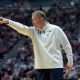 Mar 22, 2026; San Diego, CA, USA; Utah State Aggies head coach Jerrod Calhoun reacts in the first half against the Arizona Wildcats during a second round game of the men's 2026 NCAA Tournament at Viejas Arena. Mandatory Credit: Kirby Lee-Imagn Images
