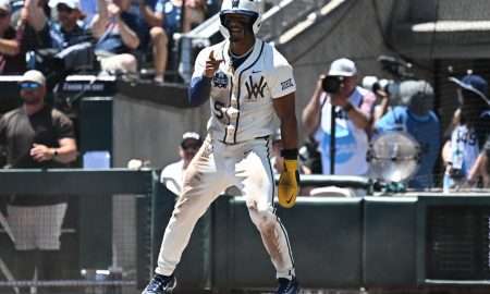 NCAA Baseball: Division I Mens College World Series-Troy v West Virginia