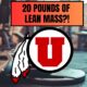 Utah football logo over weight room background highlighting the Utes' new strength and conditioning program