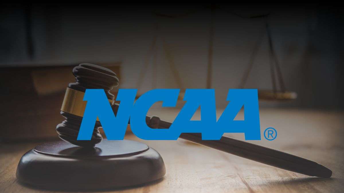 NCAA Logo Over Courtroom Photo