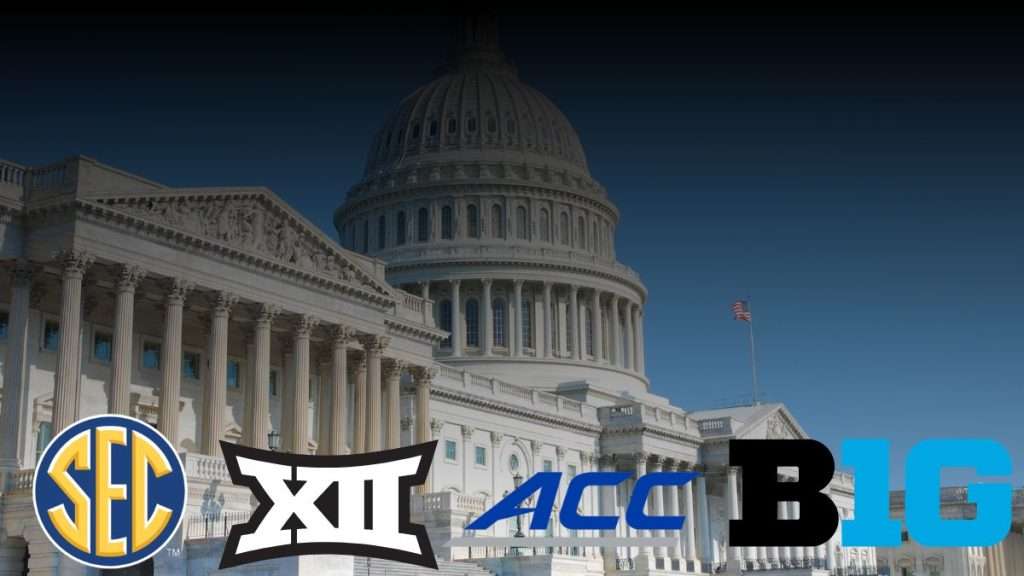 The Power 4 logos with congress in the background
