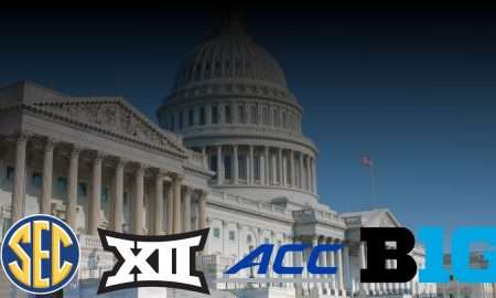 The Power 4 logos with congress in the background