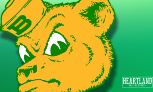 Baylor Bears Logo for Heartland College Sports - Green Background