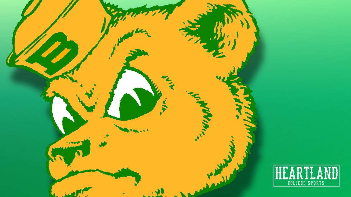 Baylor Bears Logo for Heartland College Sports - Green Background