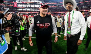 Texas Tech Head Coach Joey McGuire after the 2025 Big 12 Championship Game